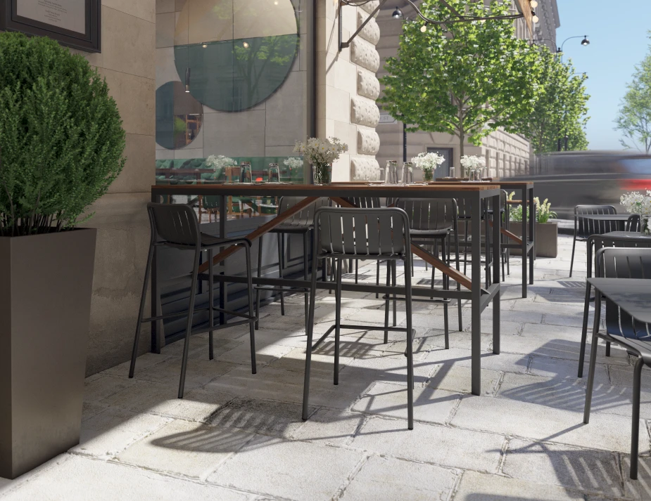 Cape High Bar Table Charcoal