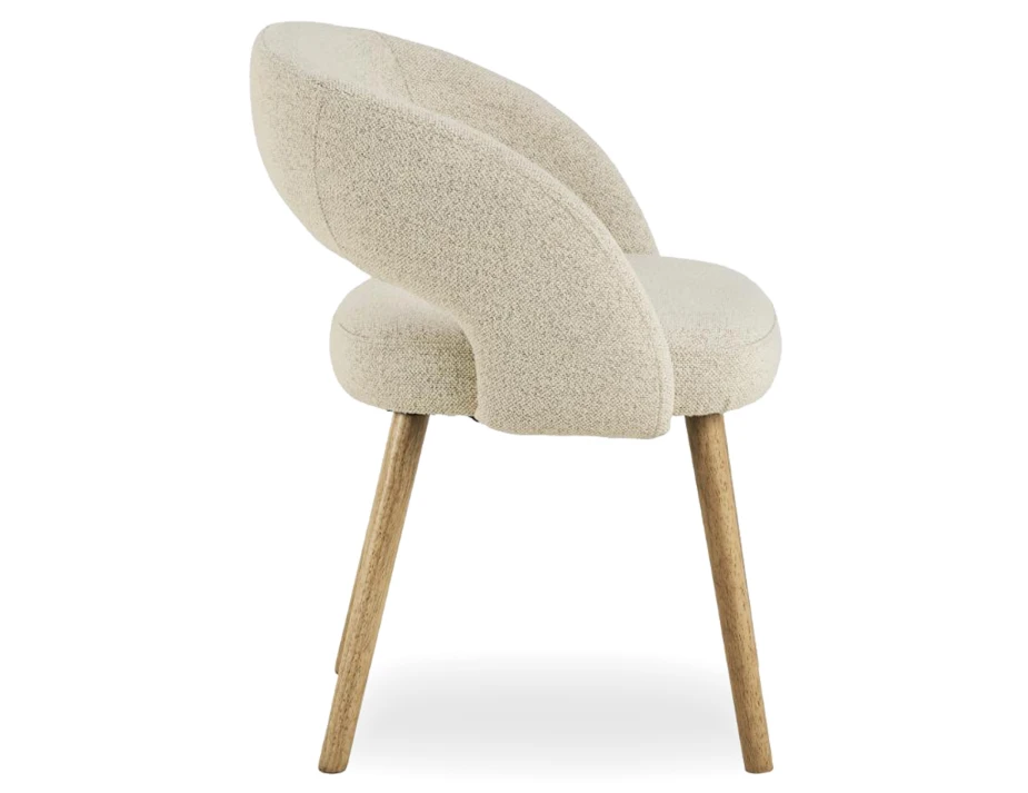 Akito Chair Ivory Cream Side