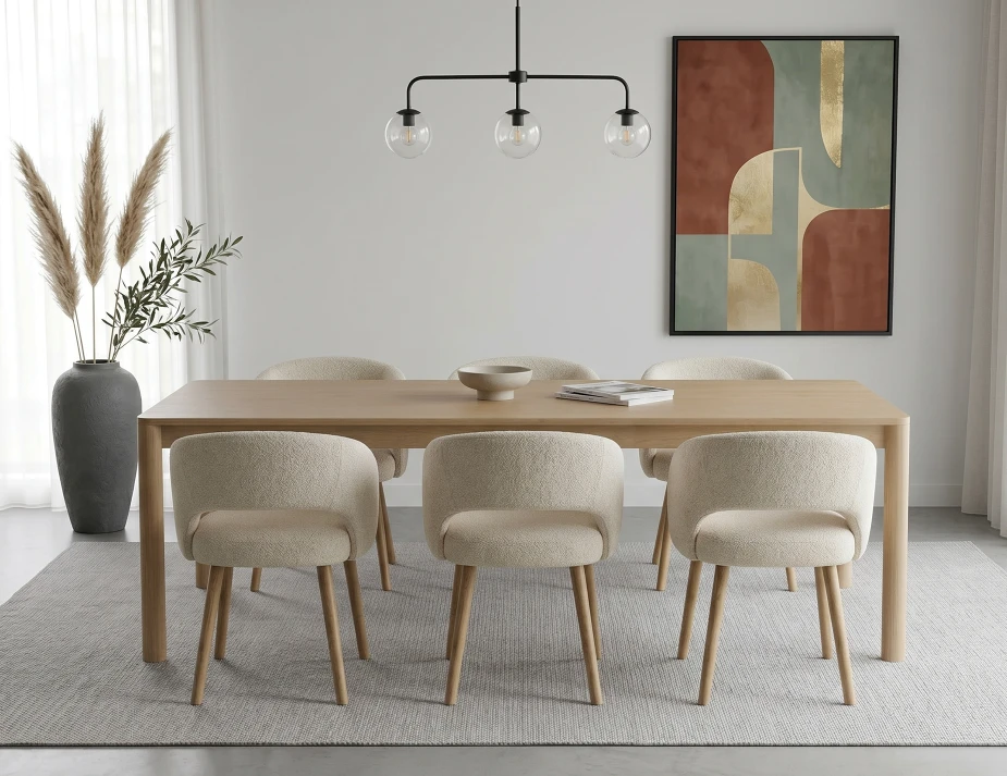 Padded Akito Chair Nordica Large Dining Table