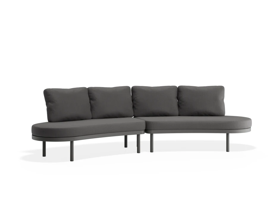Aluna Outdoorsofa Configb Charcoal Darkgrey