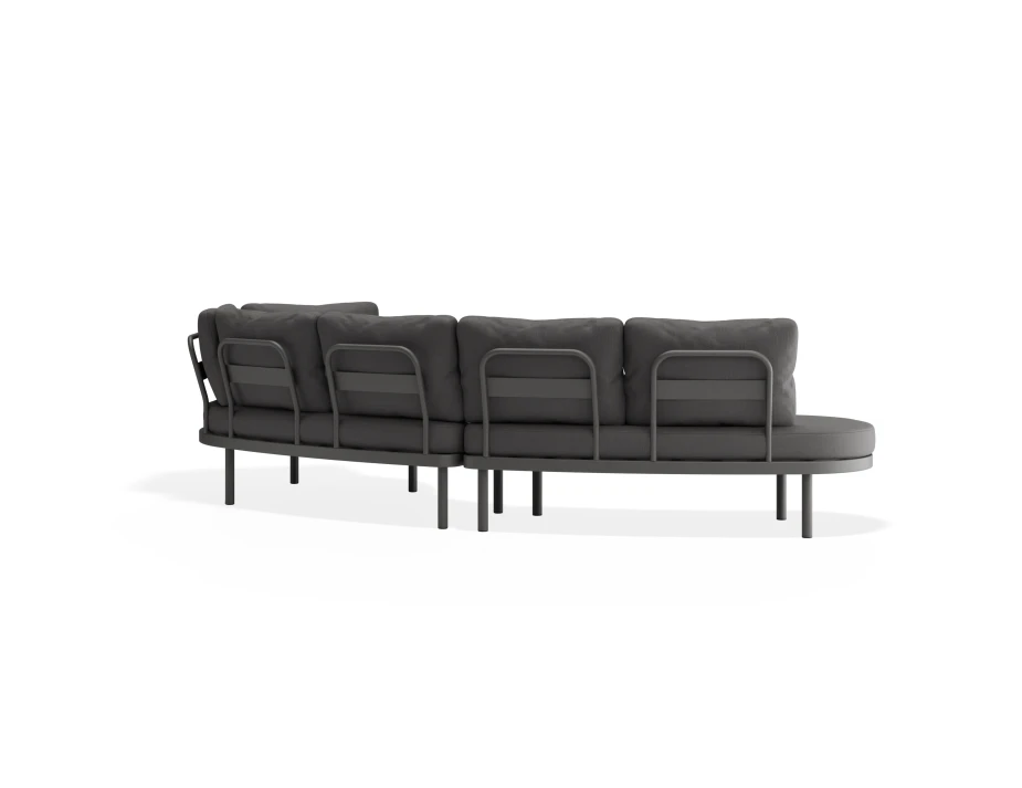 Aluna Outdoorsofa Configa Charcoal Darkgrey