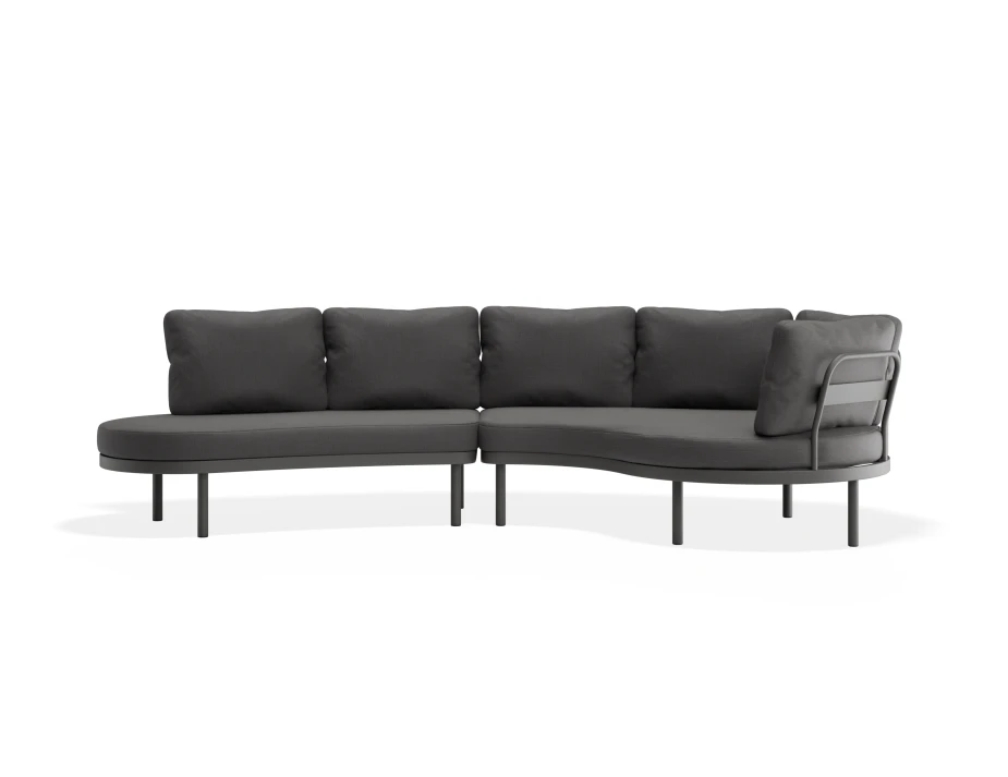 Aluna Outdoorsofa Configa Charcoal Darkgrey