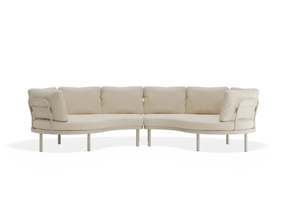 Aluna Outdoorsofa Configc Latte Husk