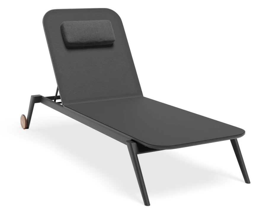 Amalfi Sunlounge Headrest Charcoal Charcoal Magnetic