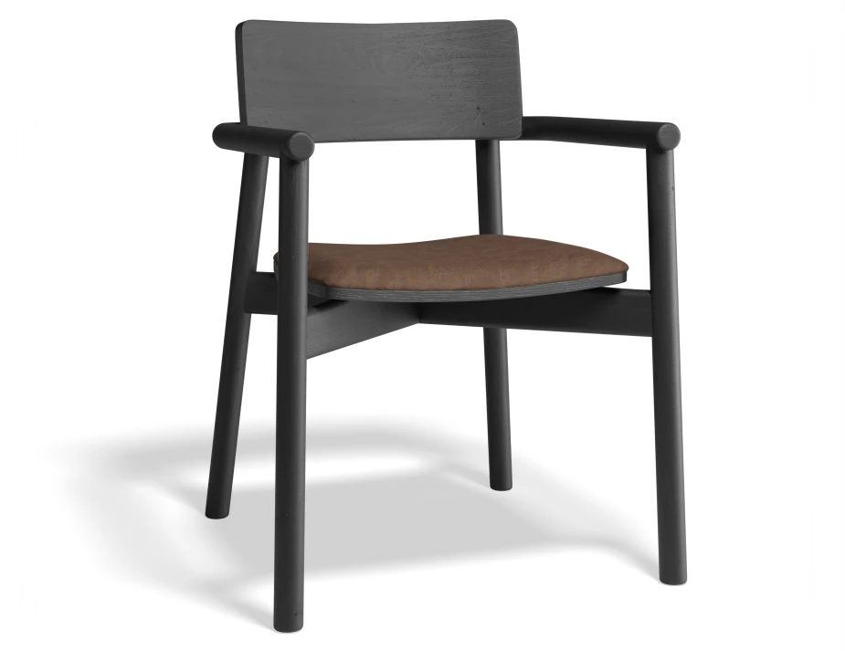 Andi Armchair Pad Ashblack Printedsuede
