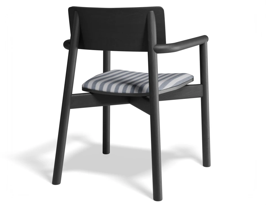 Andi Armchair Pad Ashblack Bluestripe