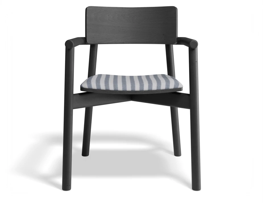 Andi Armchair Pad Ashblack Bluestripe