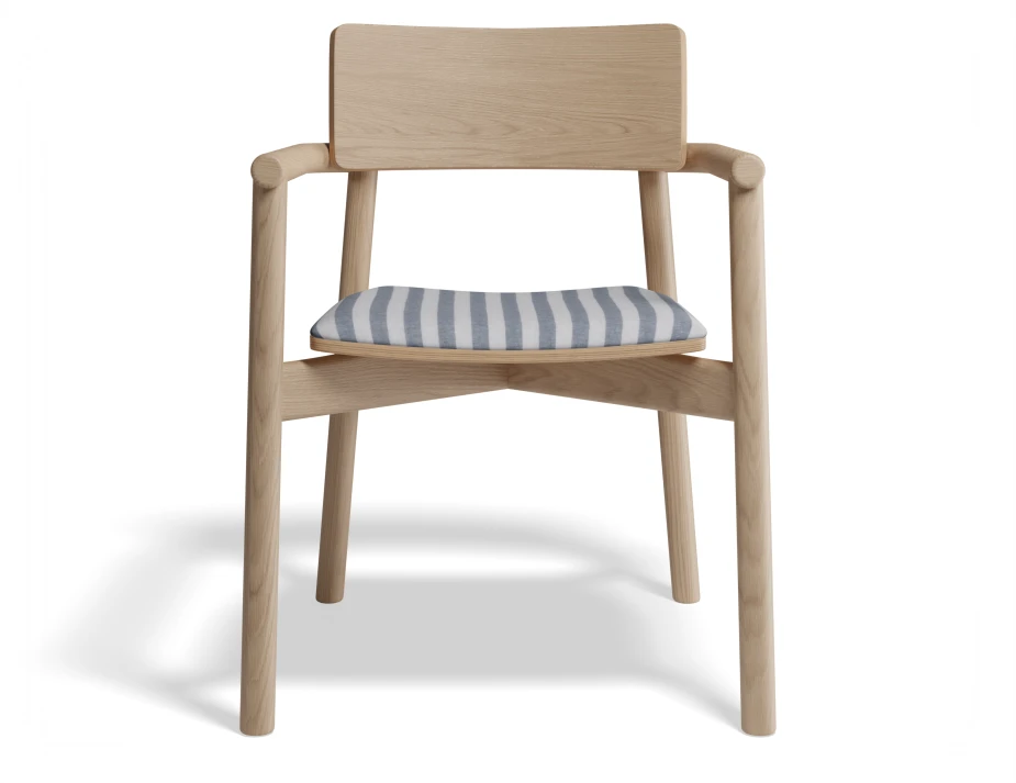 Andi Armchair Pad Ashnatural Bluestripe