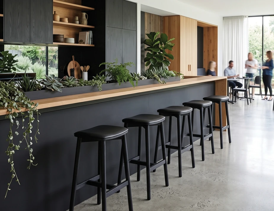 Black Stool In Workplace