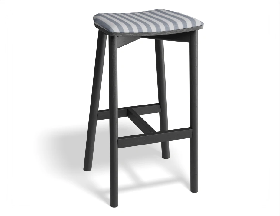 Andi Backlessbarstool Pad Ashblack Bluestripe