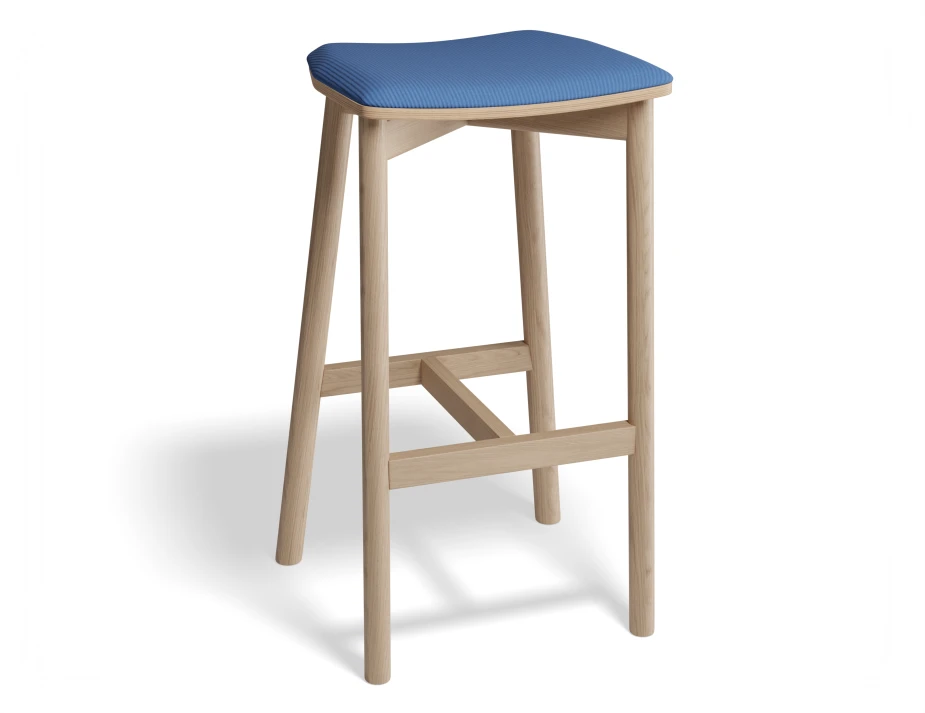 Andi Backlessbarstool Pad Ashnatural Bluecorduroy