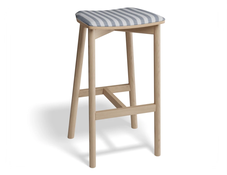 Andi Backlessbarstool Pad Ashnatural Bluestripe