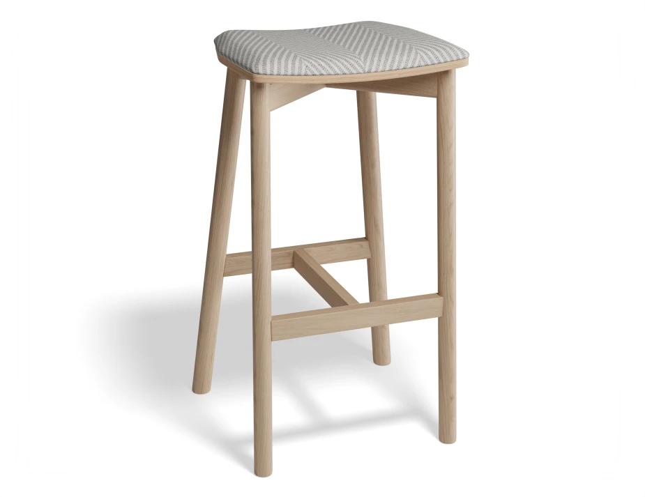 Andi Backlessbarstool Pad Ashnatural Herringbone