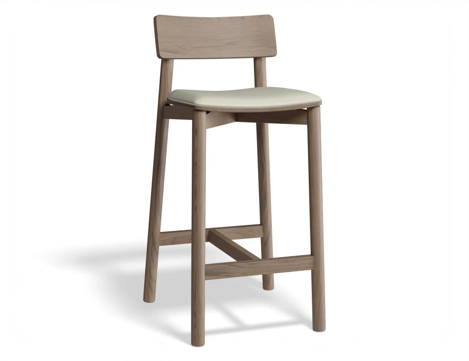 Andi Kitchenstool Pad Walnut White
