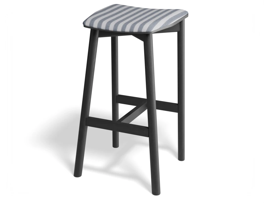 Andi Backlessbarstool Pad Ashblack Bluestripe