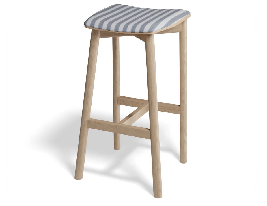 Andi Backlessbarstool Pad Ashnatural Bluestripe