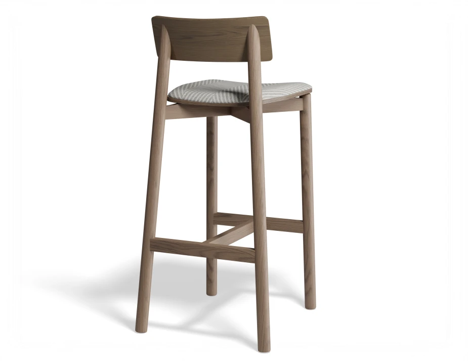 Andi Barstool Pad Walnut Herringbone