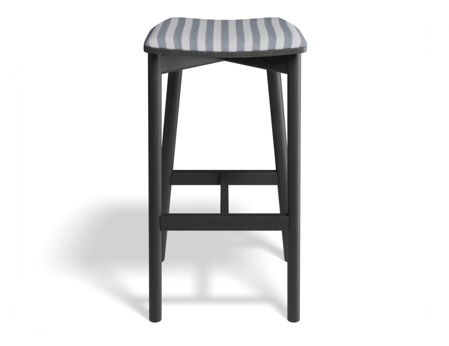 Andi Backlessbarstool Pad Ashblack Bluestripe