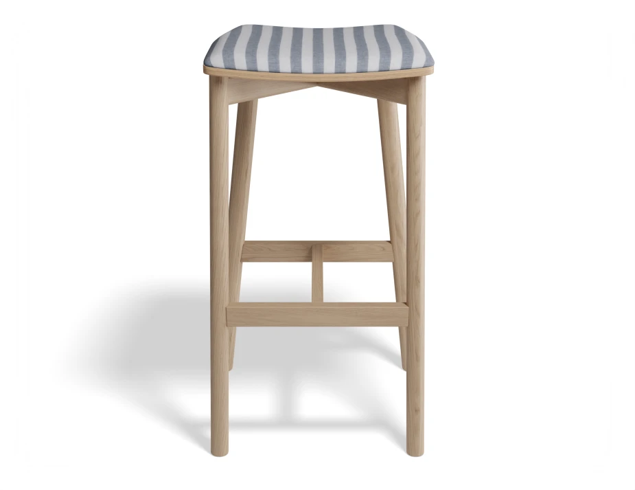 Andi Backlessbarstool Pad Ashnatural Bluestripe