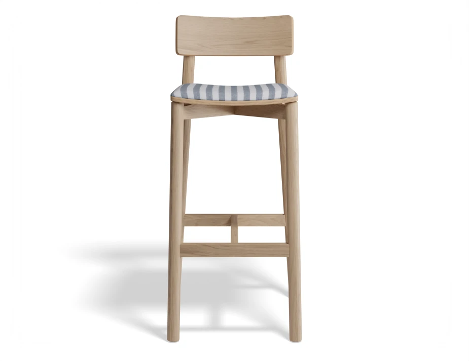 Andi Barstool Pad Ashnatural Bluestripe