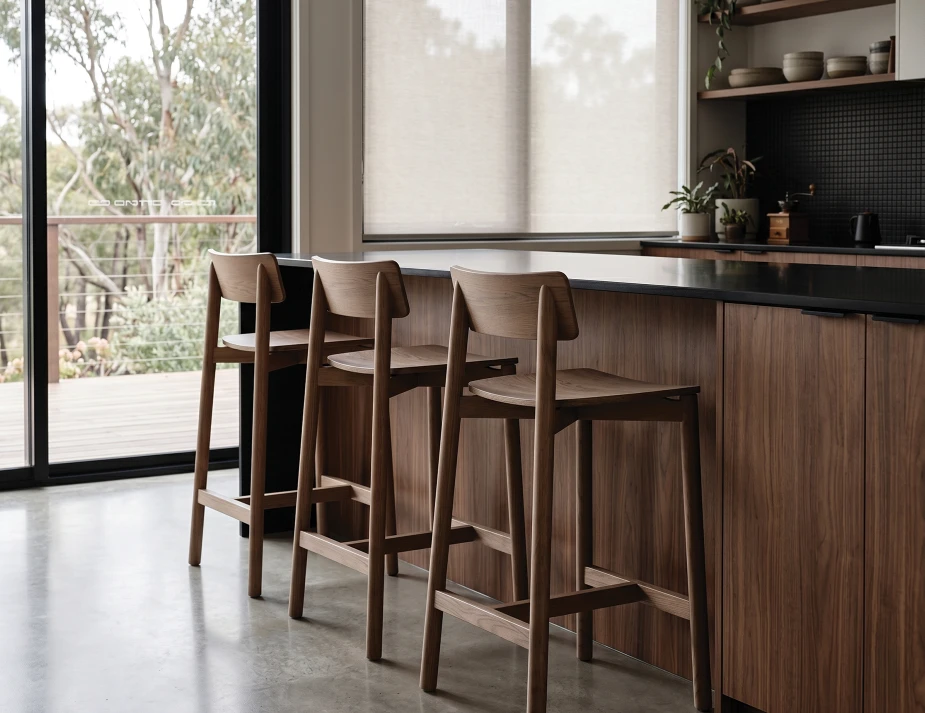 Walnut Bar Stool Australian Home Modern
