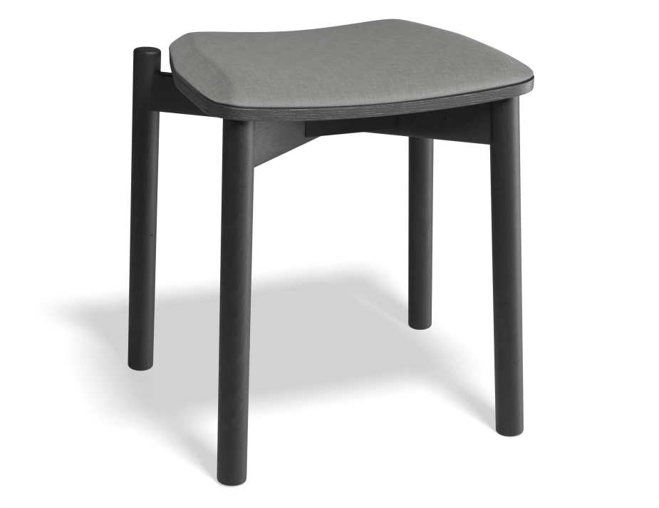 Andi Lowstool Pad Black Lightgreyfabric