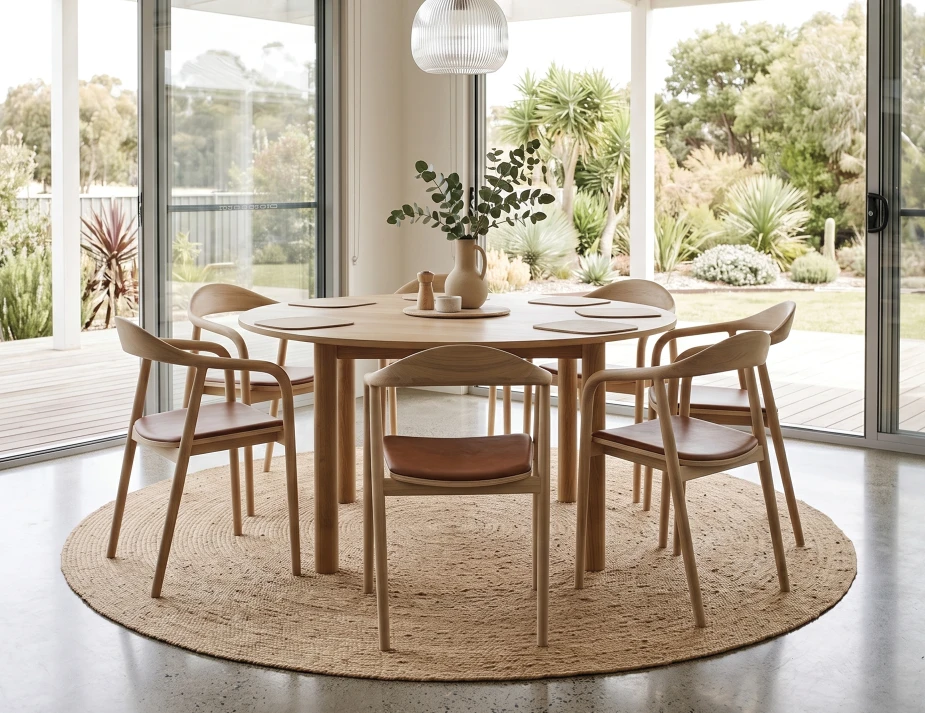 Wood Armchair With Table