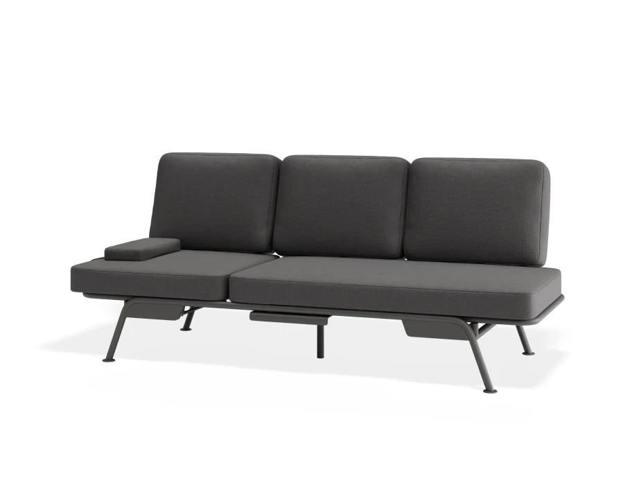 Arla 3seater Charcoal Darkgrey