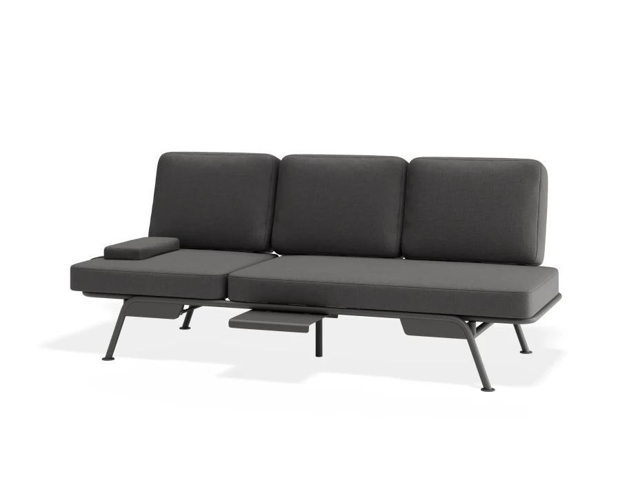 Arla 3seater Charcoal Darkgrey