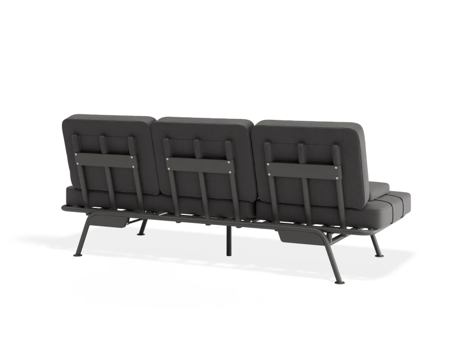 Arla 3seater Charcoal Darkgrey