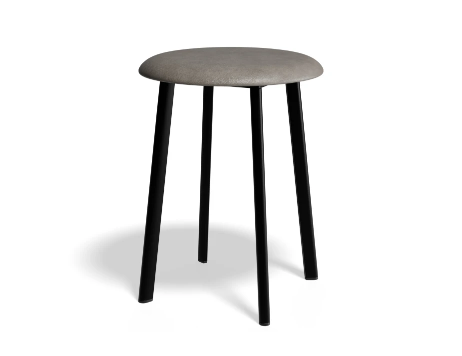 Atlas Lowstool Blackframe PU Grey