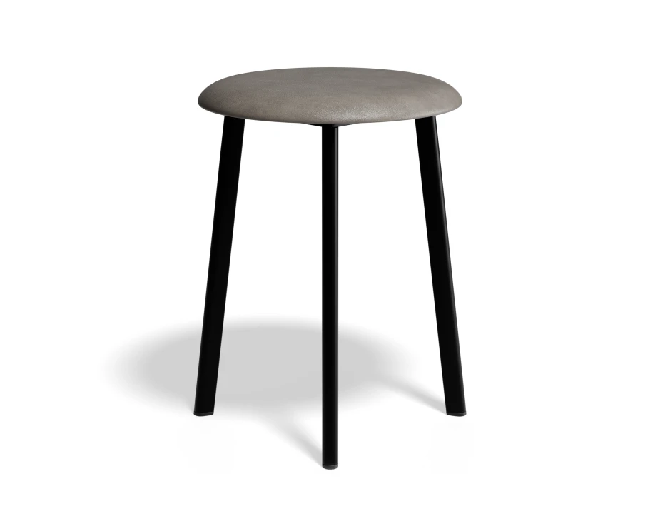 Atlas Lowstool Blackframe PU Grey