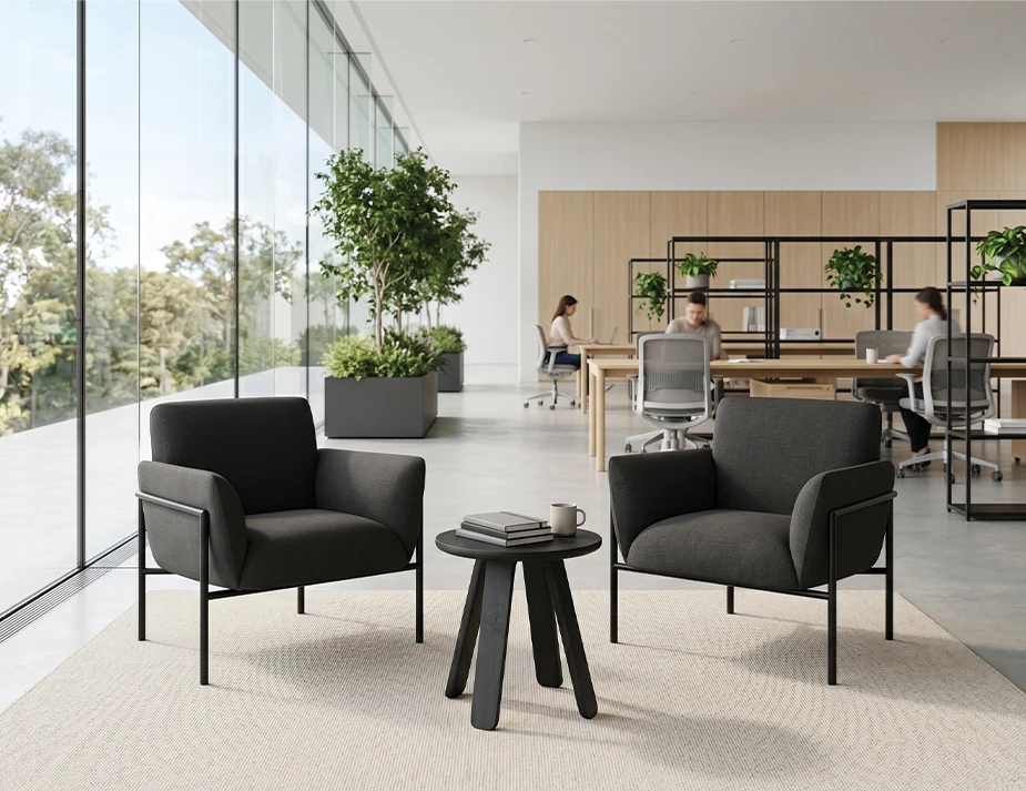Charlie Lounge Chair Dark Grey Lifestyle
