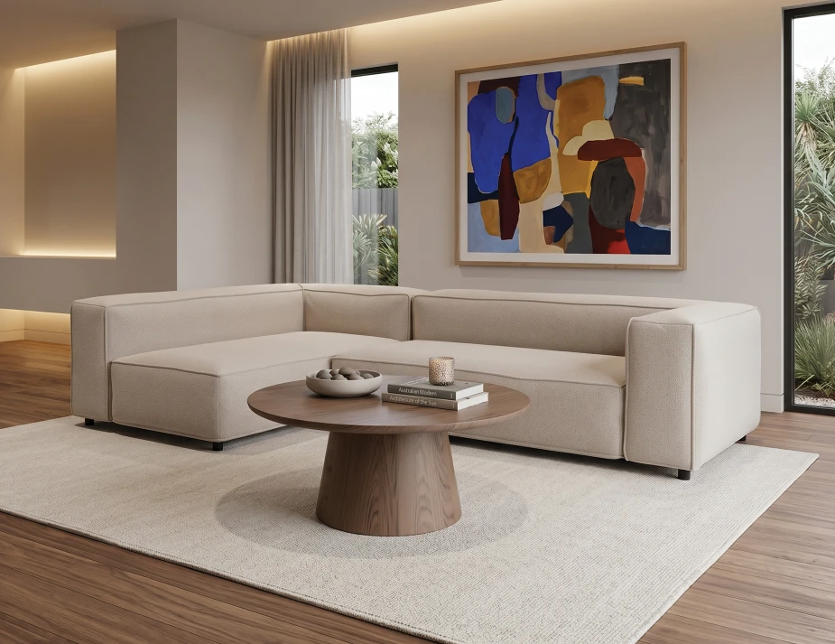 Walnut Coffee Table Circa Round