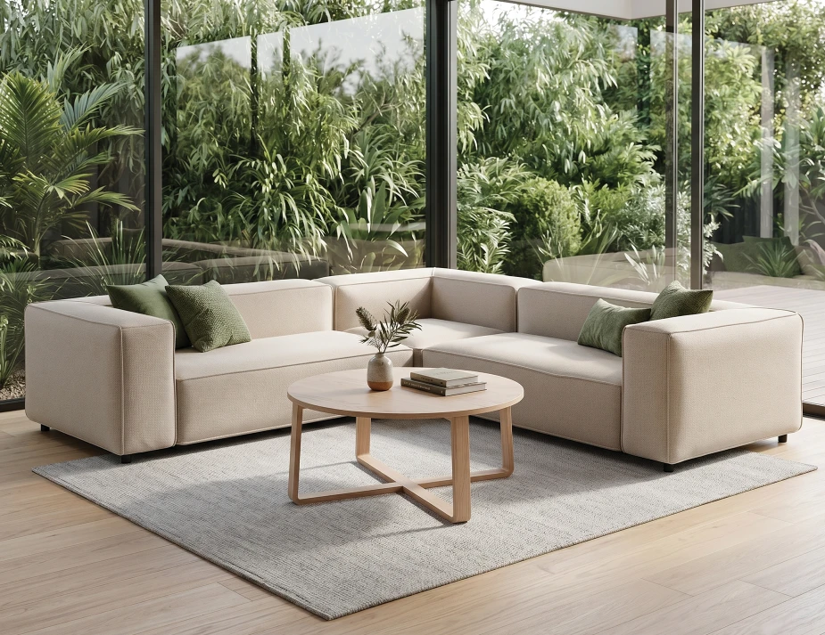 Layer Coffee Table Modern Home And Fabric Sofa