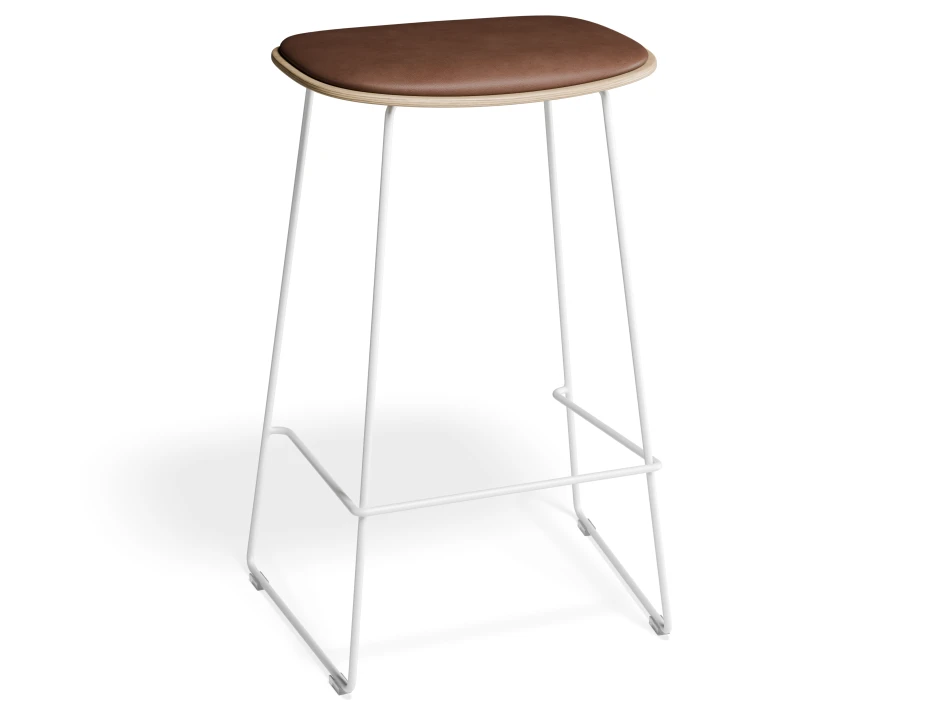 Elvav2 Kitchenstool Padded Ash White Tanpu