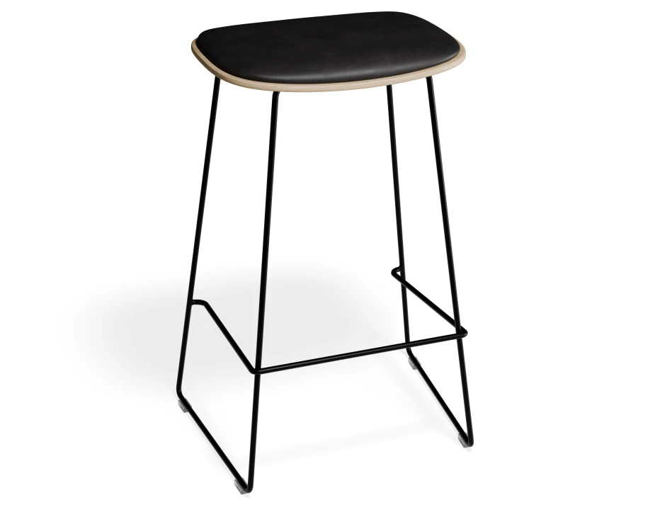 Elvav2 Kitchenstool Padded Ash Black Blackpu