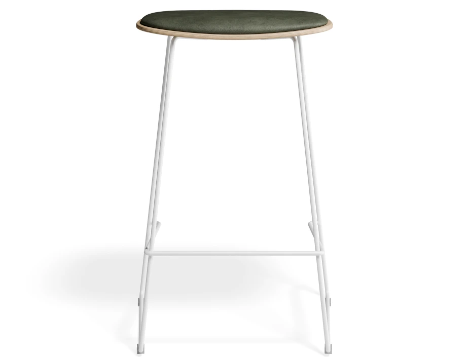 Elvav2 Kitchenstool Padded Ash White Greenpu