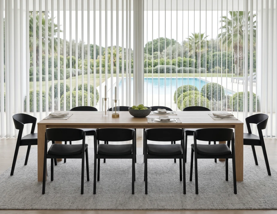 Upholstered Black Grayson Dining Chair Lifestyle