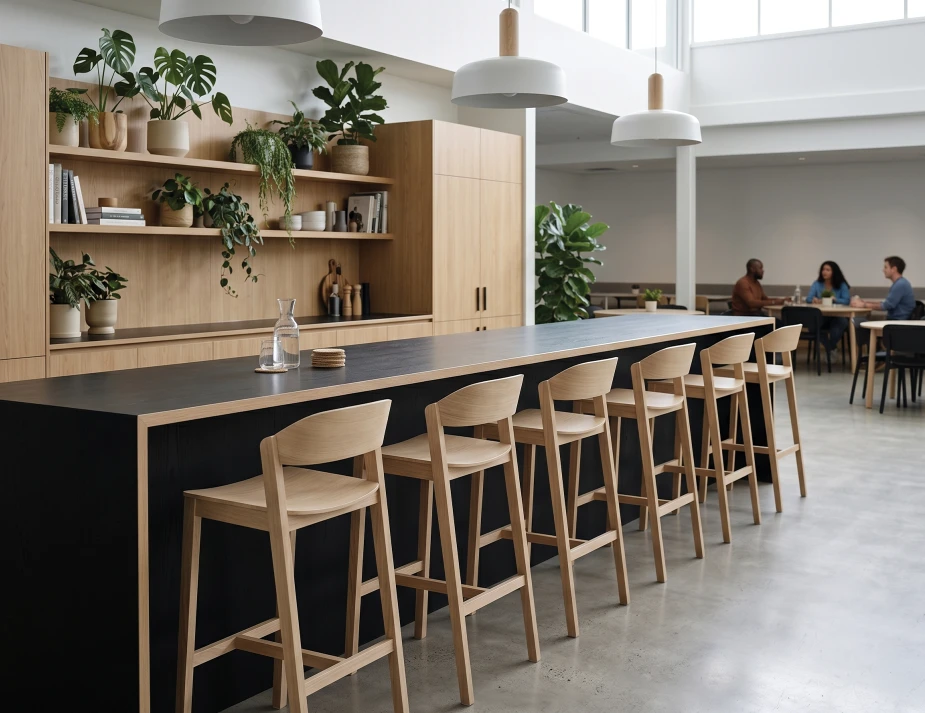 Oak Bar Stool Workpalce Lifestyle