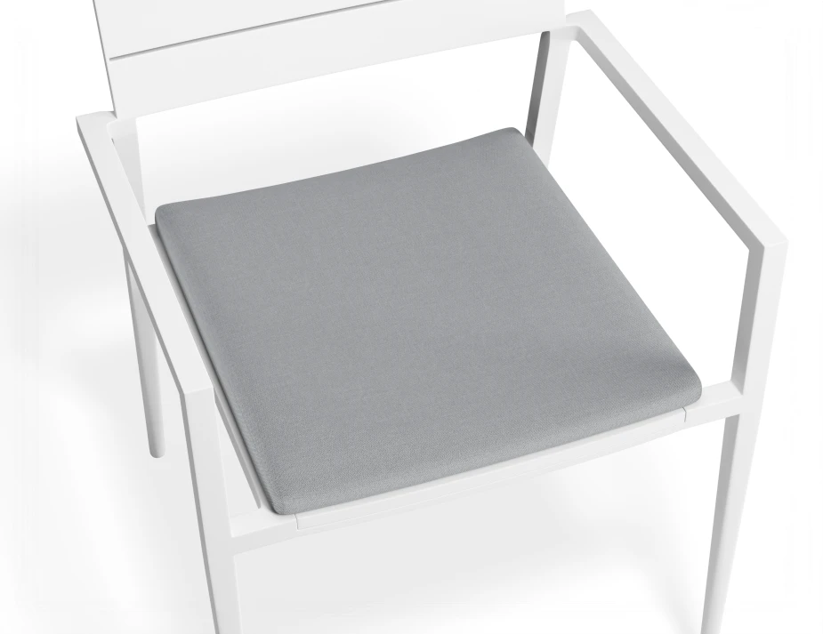 Halki Chaircushion White Lightgrey