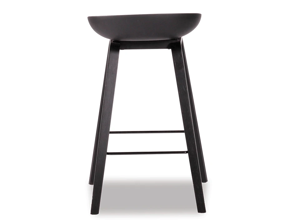 KOBE Stool Black Ash Shell Seat