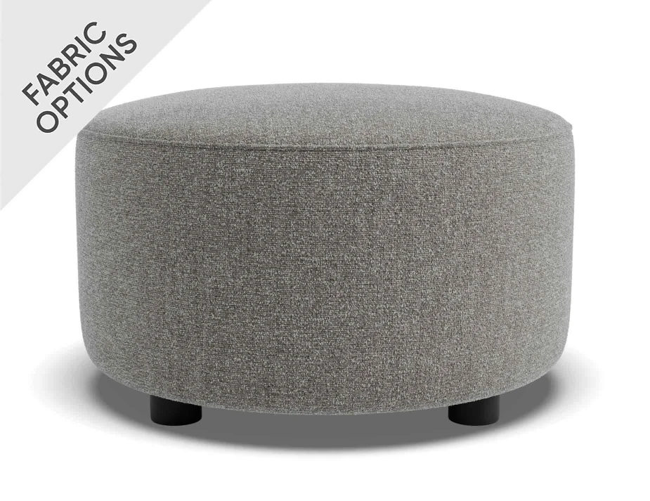 Lune Round Low Ottoman 50cm Fossil Product