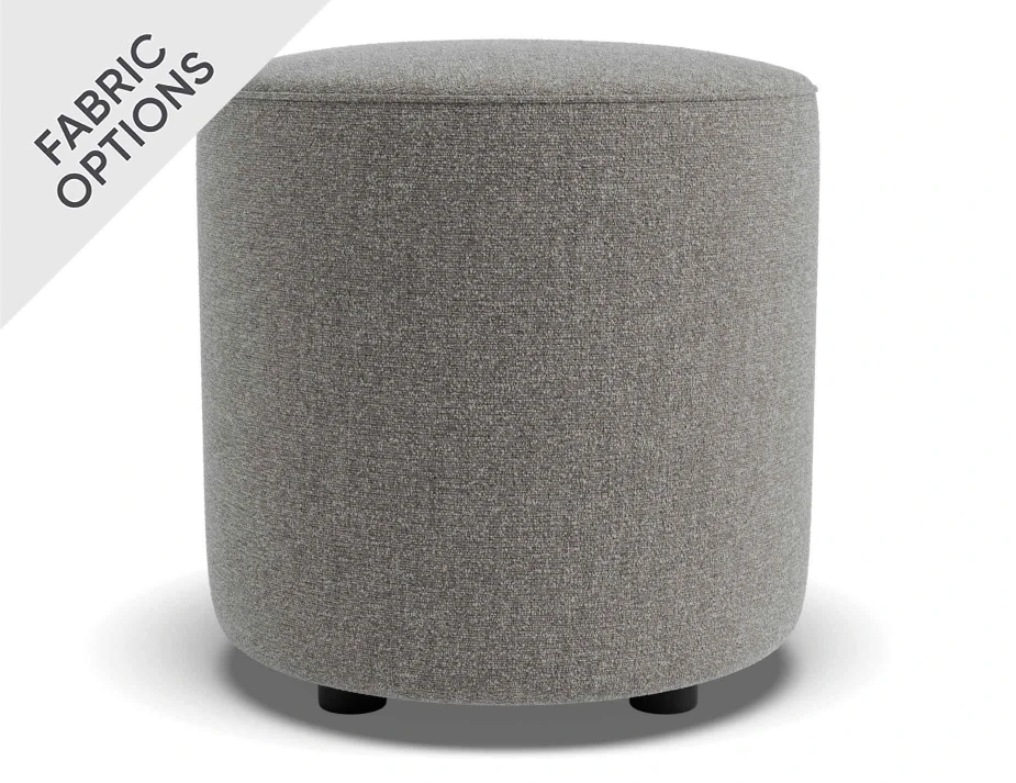 Lune Round Drum Ottoman 45cm Fossil Product