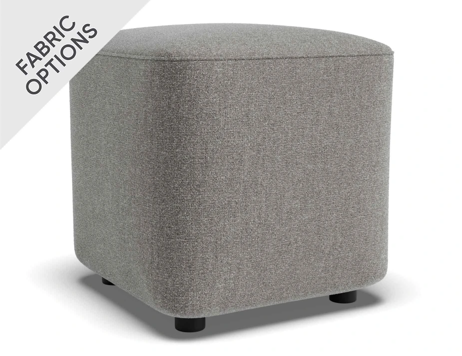Lune Square Drum Ottoman 45cm Fossil Product