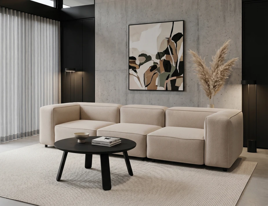 Mateo Round Black Coffee Table