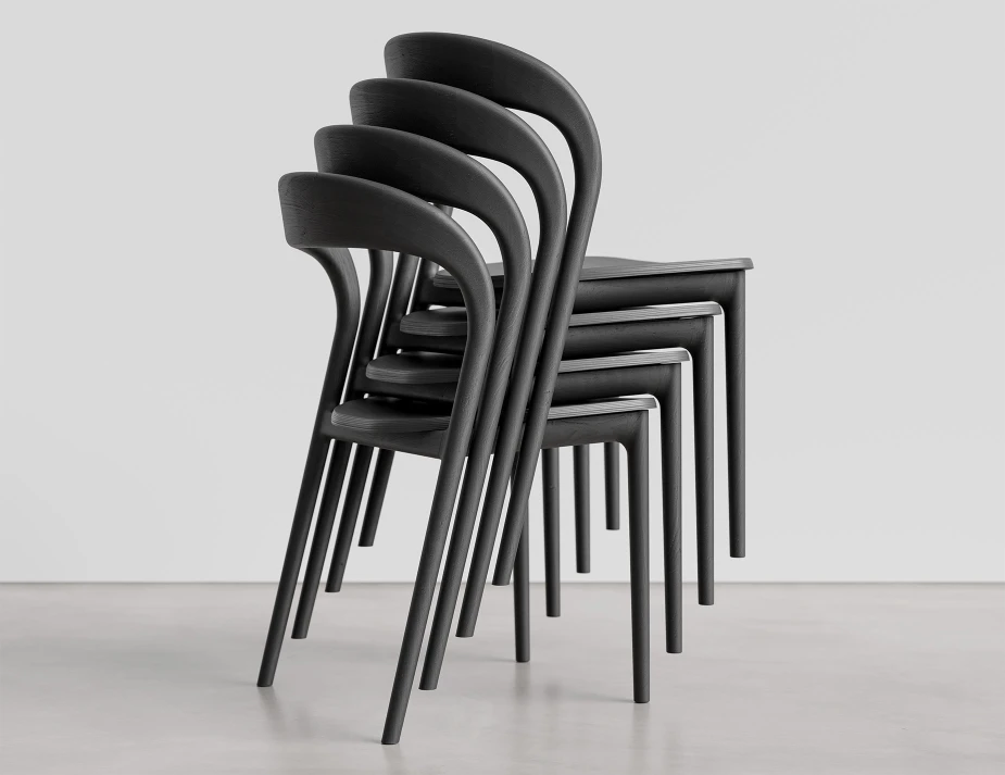 Mia Chair Stack Black Product
