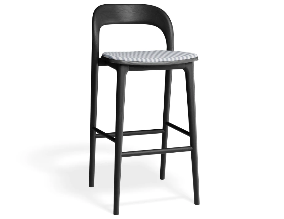 Miav2 Barstool Black Bluestripe