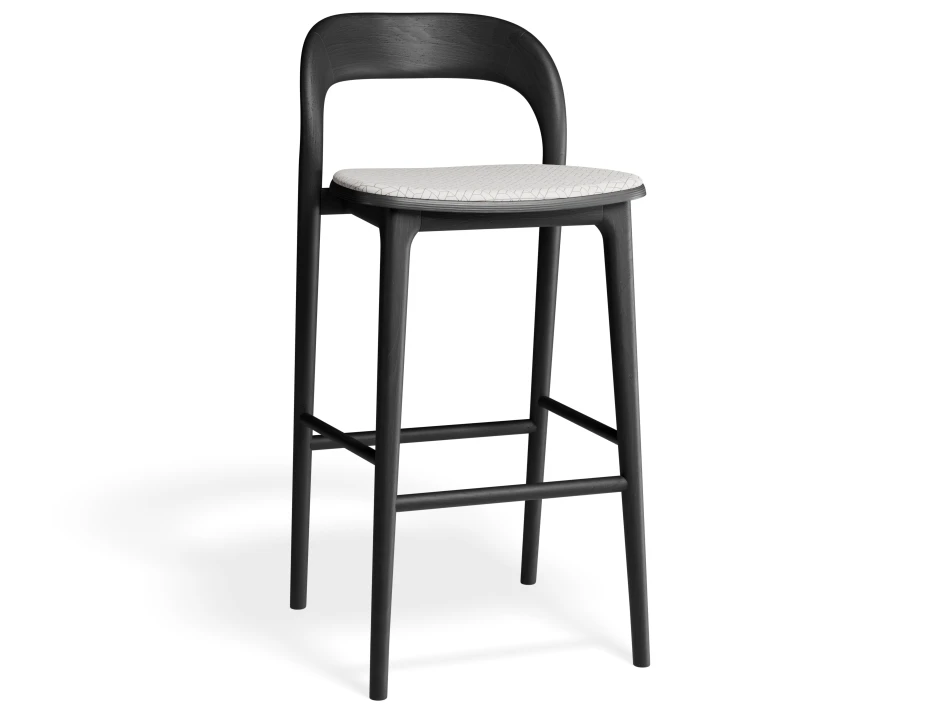 Miav2 Barstool Black Geometricpattern