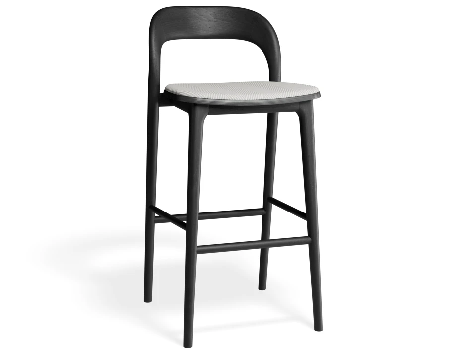 Miav2 Barstool Black Herringbone